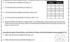 Theoretical And Experimental Probability Worksheet