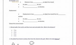 Distance And Displacement Worksheet