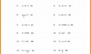 Literal Equations Worksheet