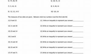 Worksheet Triangle Inequalities