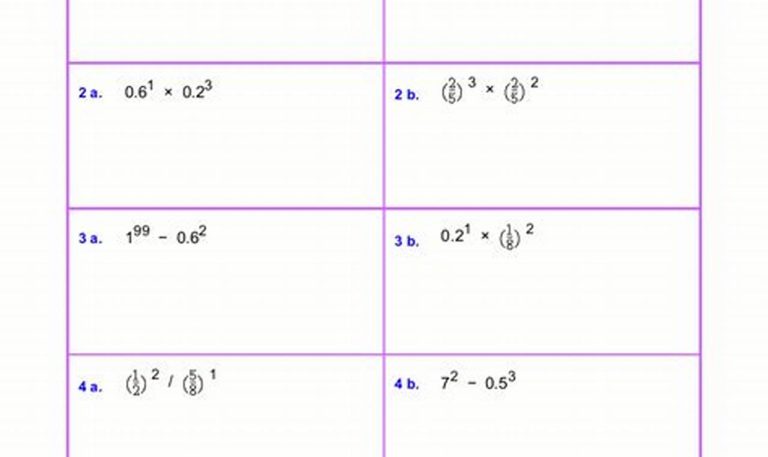 Worksheet Exponential Equations