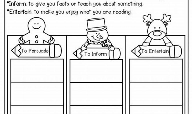 Author's Purpose Worksheet