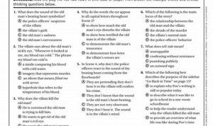 The Tell-tale Heart Questions And Answers Worksheet