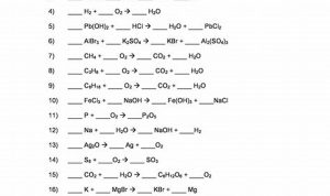 Balancing Chemical Equations Worksheet With Answers Gcse