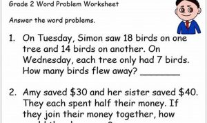 Multiplication Word Problems Grade 2 Examples