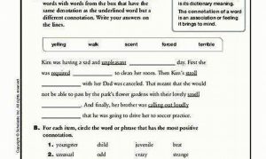 Connotation And Denotation Worksheets With Answers