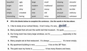 English Grammar Adjectives Worksheets For Grade 2