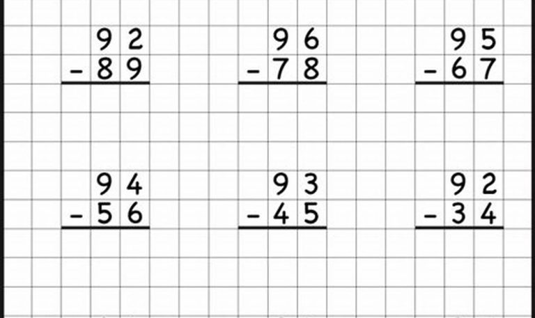 2 Digit Subtraction With Regrouping Worksheets 3rd Grade