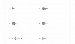 Solving For A Variable Worksheet