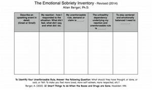 Emotional Sobriety Worksheets