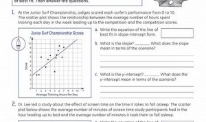 Line Of Best Fit Worksheet