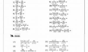 Multiplying And Dividing Rational Expressions Worksheet