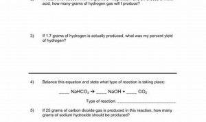 Percent Yield Worksheet