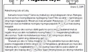 Filipino Reading Comprehension Worksheets For Grade 5