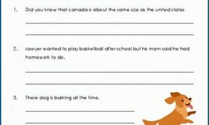 5th Grade Sentence Editing Worksheets