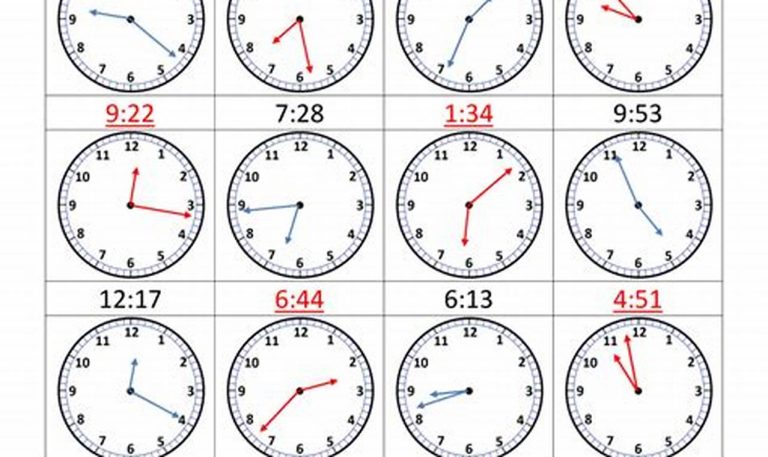 Telling Time Worksheets Grade 4