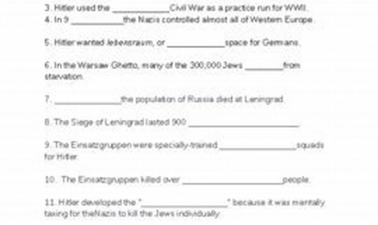 The Century Civilians At War Worksheet