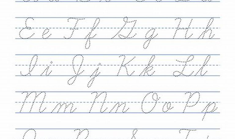 Booklet Free Printable Printable Cursive Writing Worksheets