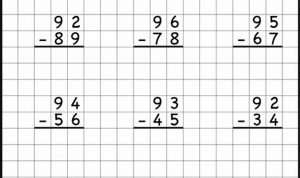 Two Digit Subtraction With Regrouping