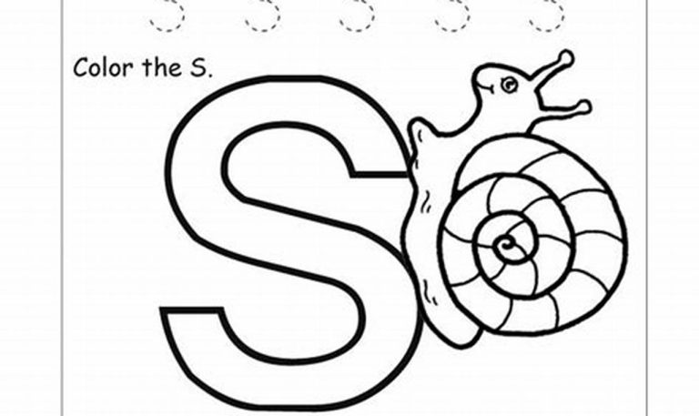 Letter S Worksheets For Pre K