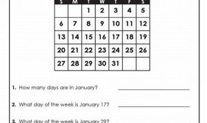 Calendar Worksheets For Grade 2