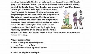 Reading Comprehension Worksheets Grade 3