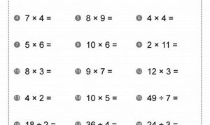 Multiplication And Division Worksheets Grade 3