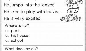 Comprehension Worksheets For First Grade