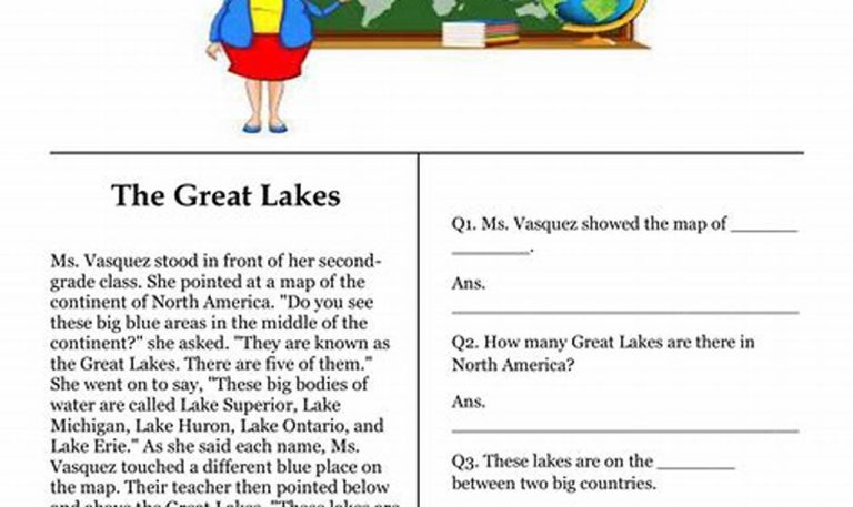 Reading Comprehension Free Printable Worksheets For 3rd Grade