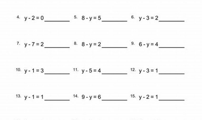 Free Algebra Worksheets Year 6