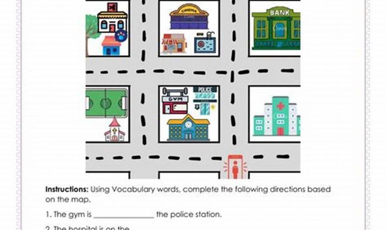 Directions Worksheet Grade 1