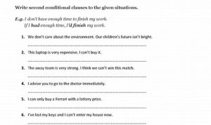 Second Conditional Worksheets With Answers