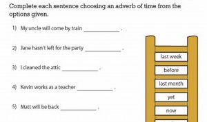 Grade 3 Adverbs Of Time Worksheet