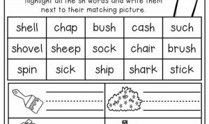 2nd Grade Sh Words Worksheet