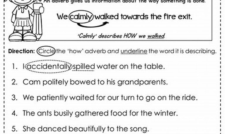 5th Grade Adverbial Phrase Worksheet