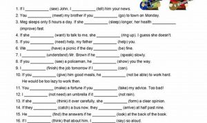 First And Second Conditional Worksheet