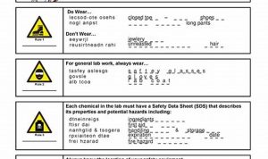 Word Scramble Worksheet Answers Zombie College The 5 Rules Of Safety Answers