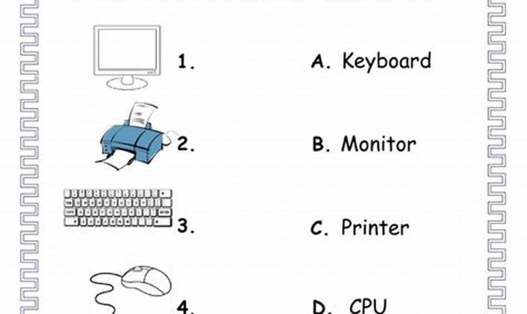 Computer Worksheets For Grade 2