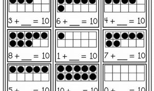 Ten Frame Worksheets First Grade