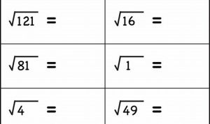 Square Root Worksheets