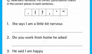 Punctuation Worksheets With Answers