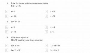 Grade 10 10th Grade Math Worksheets With Answers