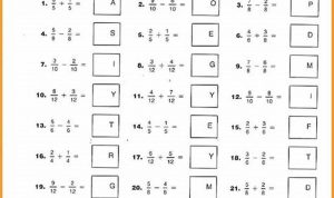 Fractions Worksheets With Answers For 7th Grade