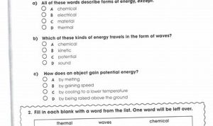 Fourth Grade Energy 4th Grade Worksheets