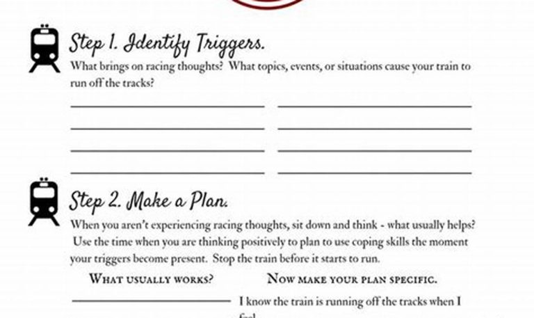 Coping Skills Worksheets For Inmates