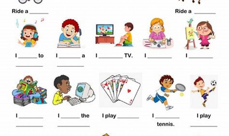 Free Time Activities Worksheets