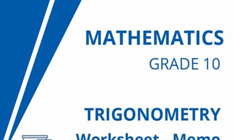 Trigonometry Worksheets Grade 10