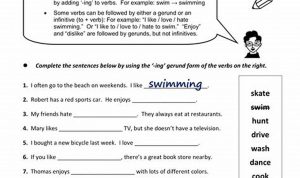 Gerund Worksheet With Answer Key