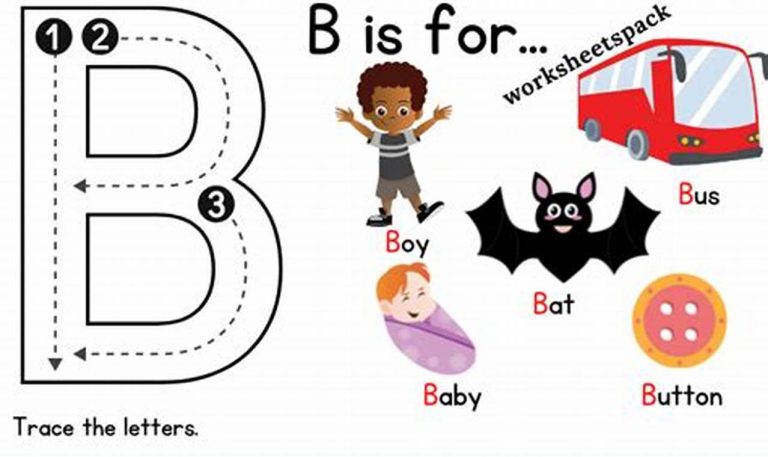 Free Printable Letter B Worksheets For Toddlers