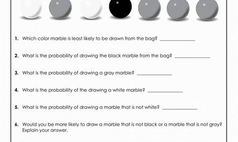 Basic Probability Worksheet With Answers